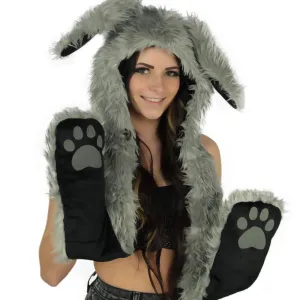 Rabbit Furry Hood
