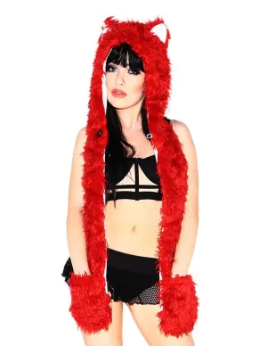 Red Furry Hood