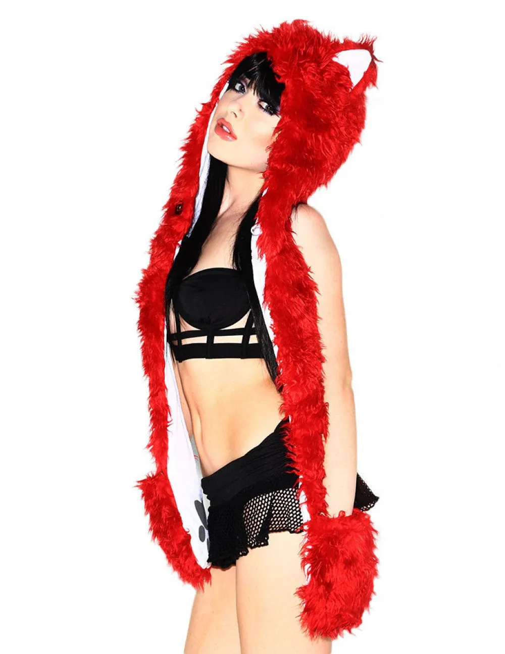 Red Furry Hood