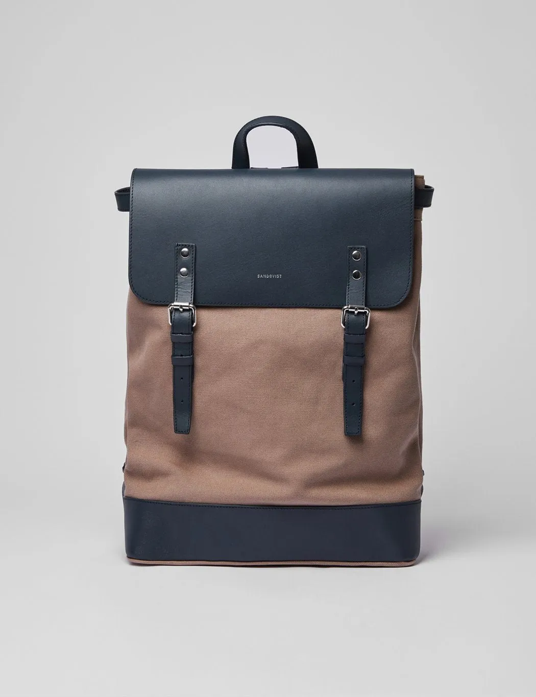 Sandqvist Hege Backpack - Earth Brown/Navy Blue