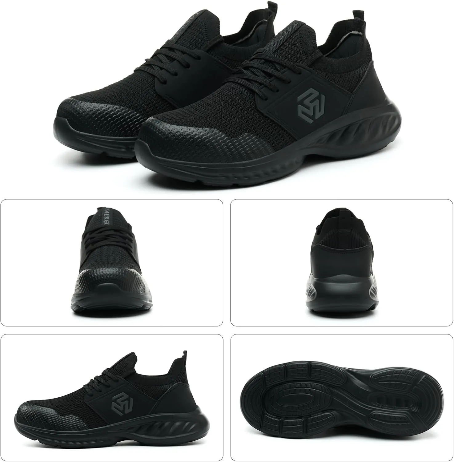 Steel Toe Shoes for Men Indestructible Non Slip Safety Shoes Lightweight Steel Toe Sneakers Slip On Work Shoes Loafers