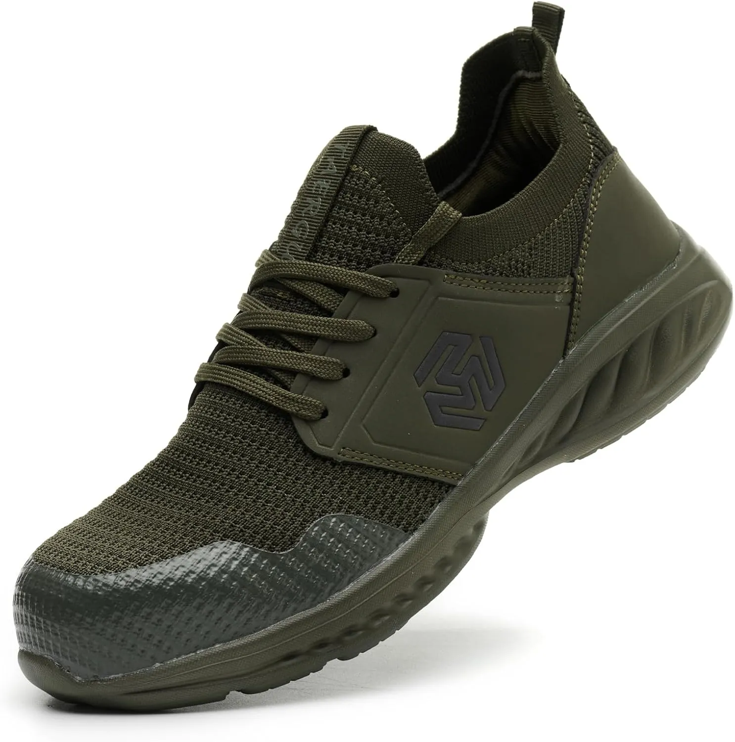 Steel Toe Shoes for Men Indestructible Non Slip Safety Shoes Lightweight Steel Toe Sneakers Slip On Work Shoes Loafers