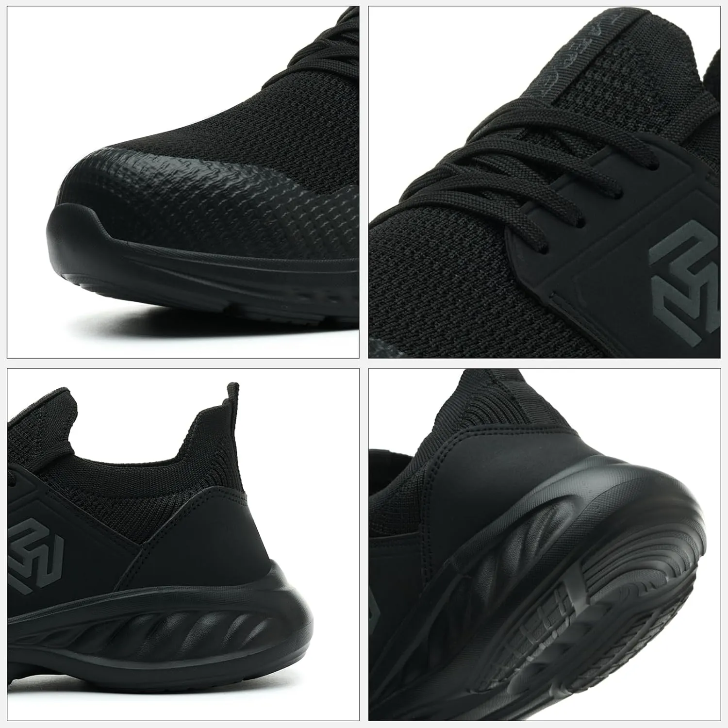 Steel Toe Shoes for Men Indestructible Non Slip Safety Shoes Lightweight Steel Toe Sneakers Slip On Work Shoes Loafers