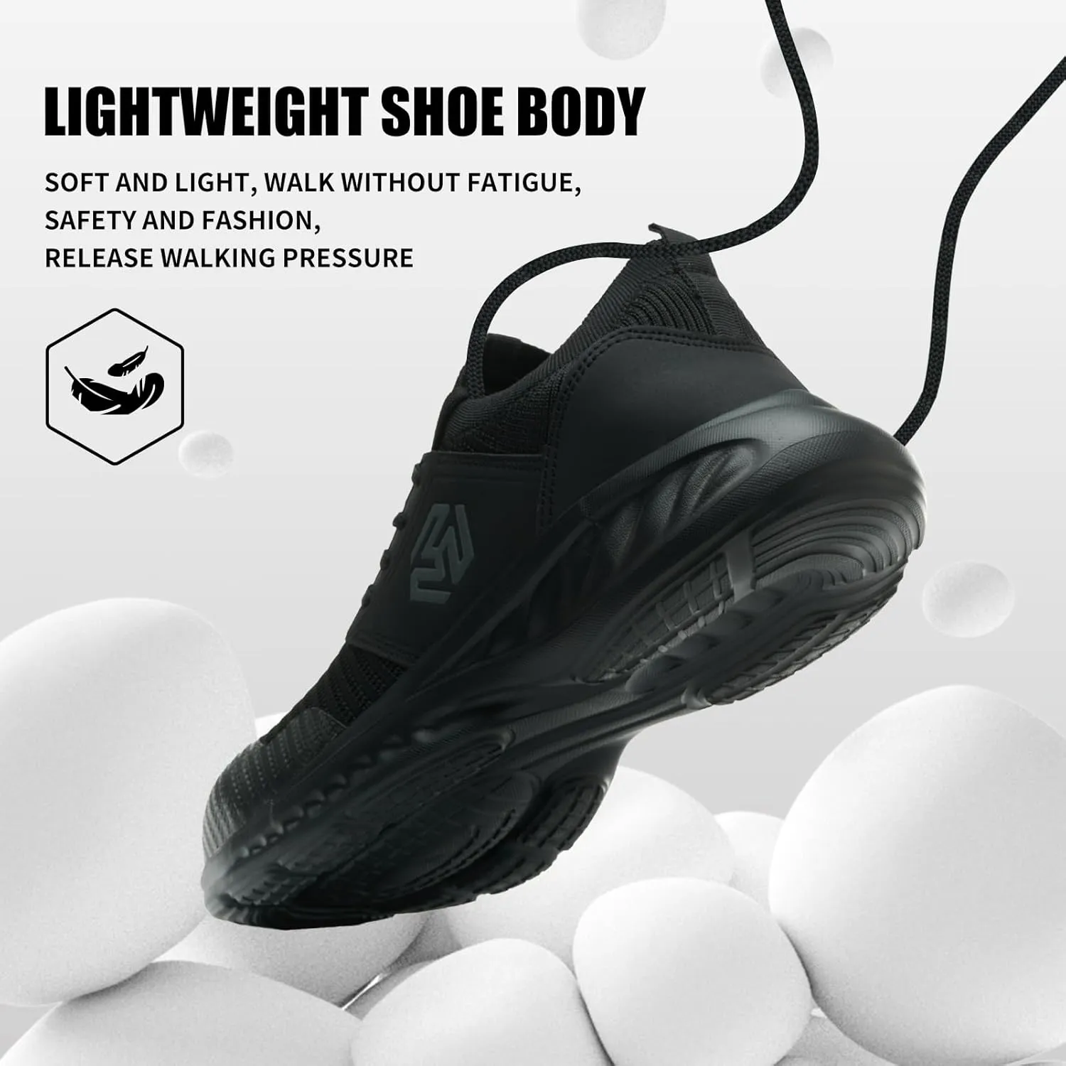 Steel Toe Shoes for Men Indestructible Non Slip Safety Shoes Lightweight Steel Toe Sneakers Slip On Work Shoes Loafers