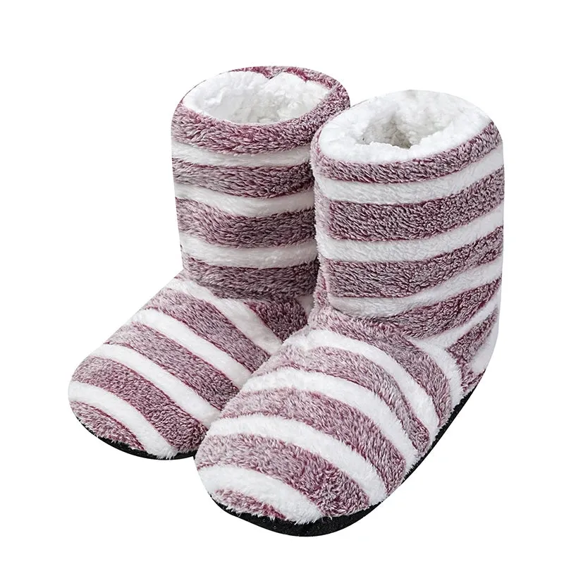 Striped Slipper Boots for Women