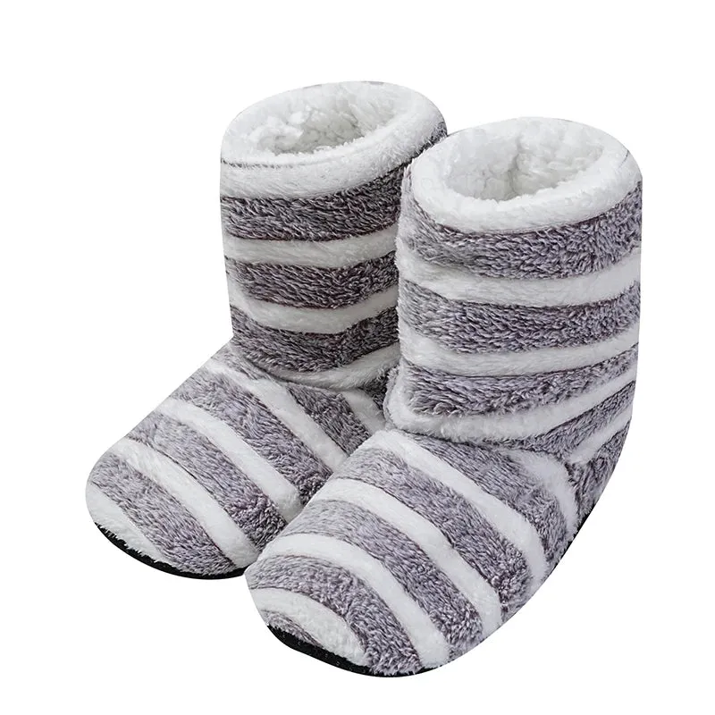 Striped Slipper Boots for Women