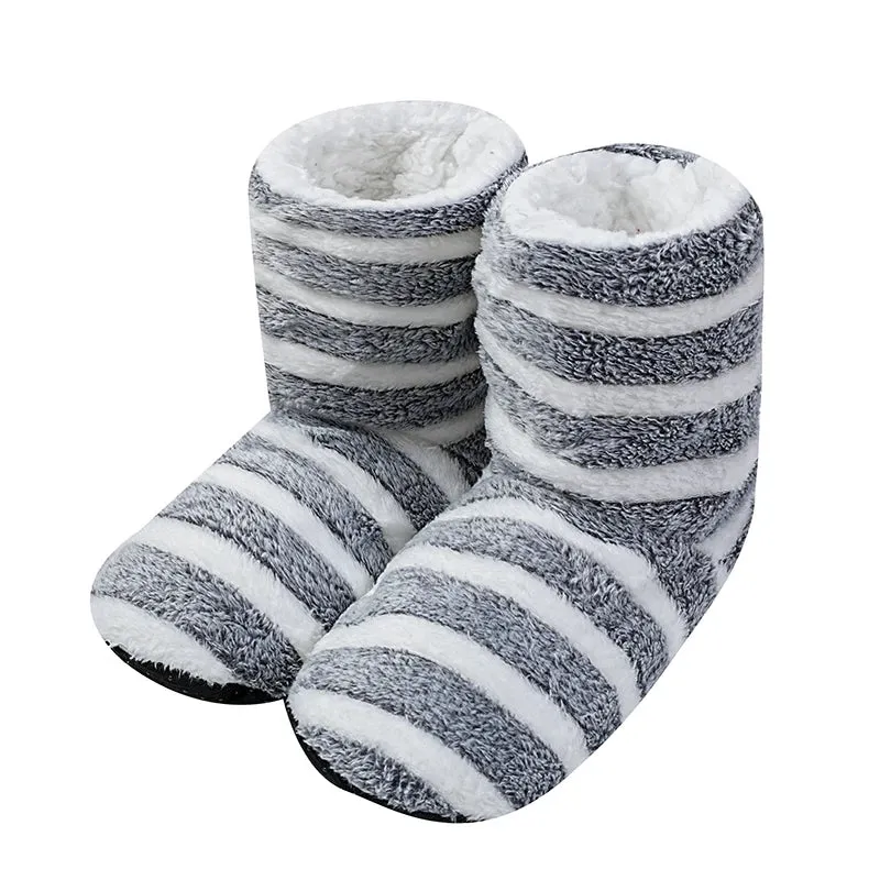 Striped Slipper Boots for Women