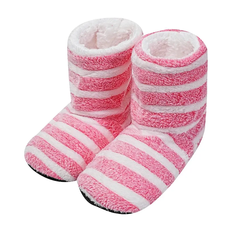 Striped Slipper Boots for Women