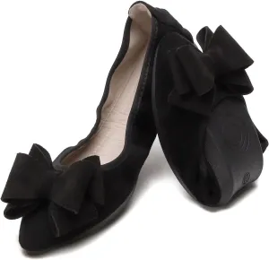 Stunner Womens Foldable Pointed Toe Ballet Flats Rhinestone Loafers Fashion Flats