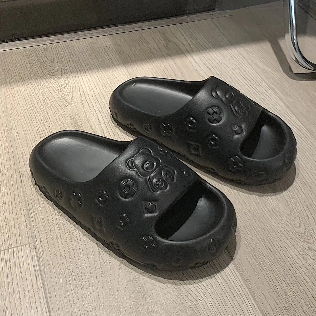 Teddy Bear Slipper Slides for Girls