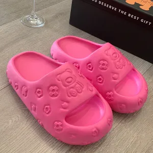 Teddy Bear Slipper Slides for Girls
