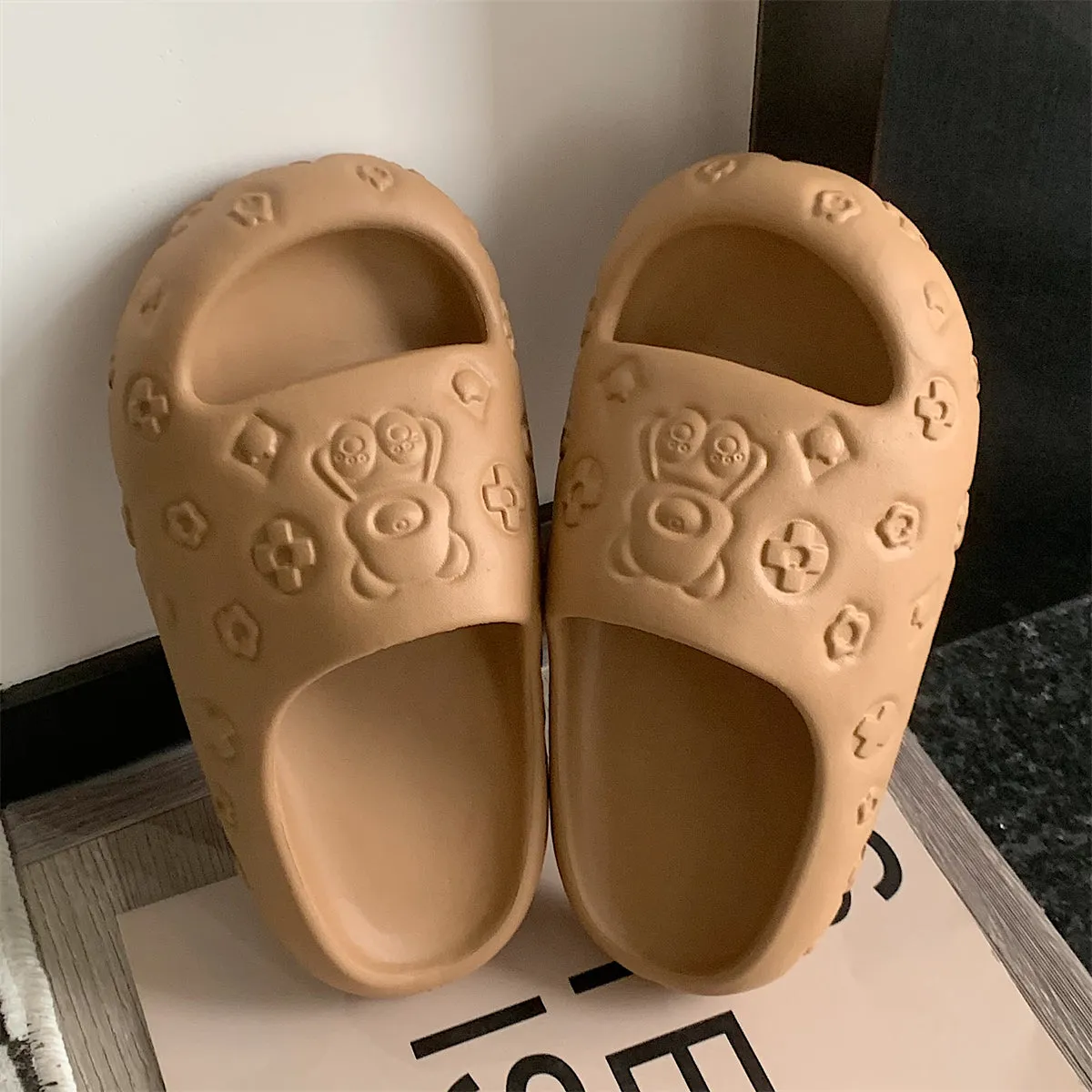 Teddy Bear Slipper Slides for Girls