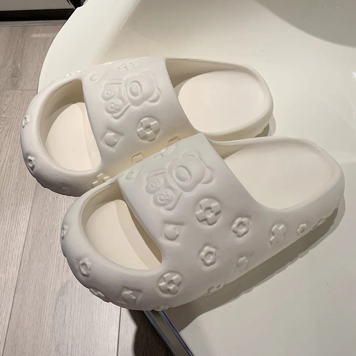 Teddy Bear Slipper Slides for Girls