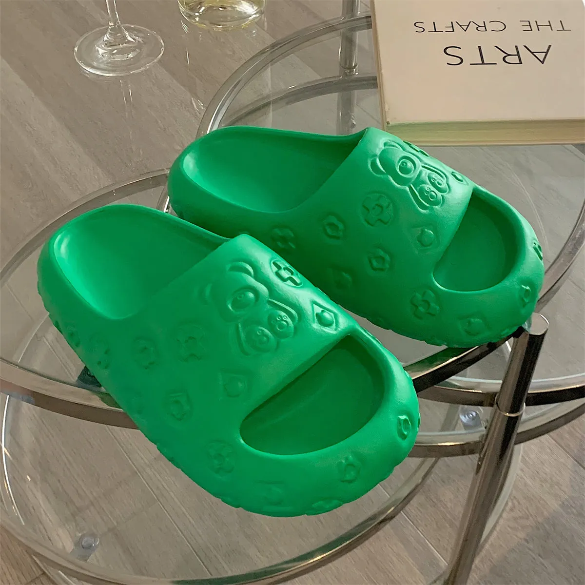 Teddy Bear Slipper Slides for Girls