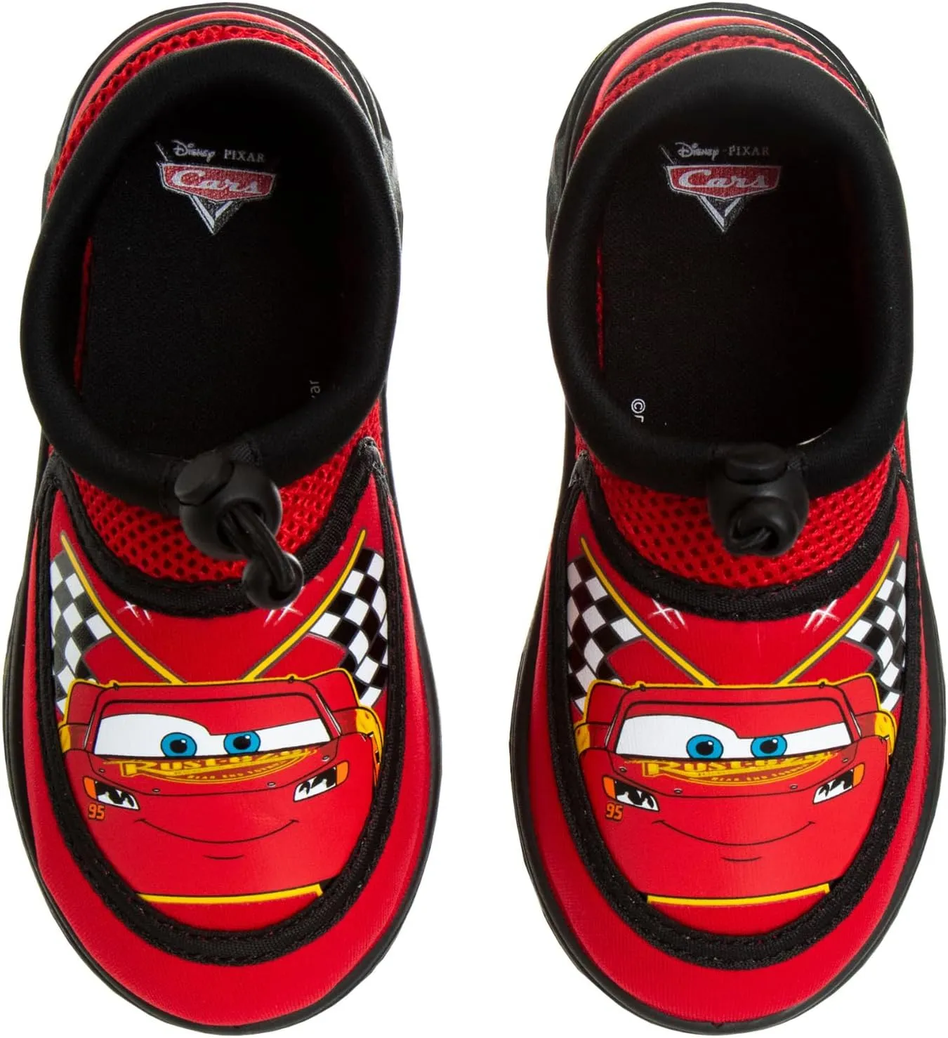 Toy Story Cars Boys Water Shoes Kids Sandals - Lightning McQueen Woody Buzz Lightyear Pool Aqua Socks Bungee Waterproof Quick Dry (Toddler-Little Kid)