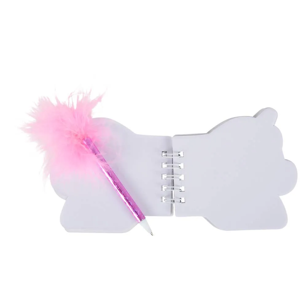 Unicorn Notebook with Feather Pen
