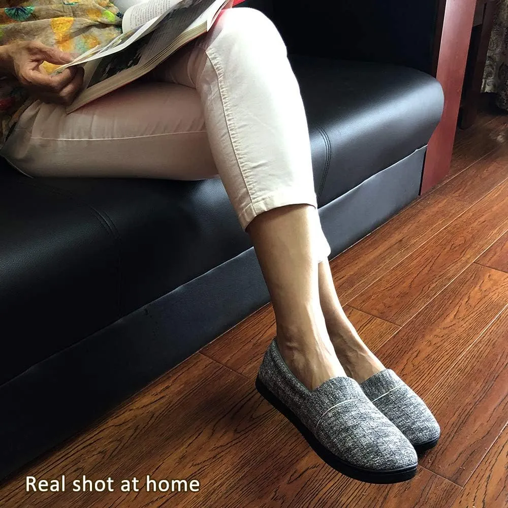Urbancolor Women Washable Closed Back Indoor Slippers Anti-Slip House Slipper Breathable Home Shoes