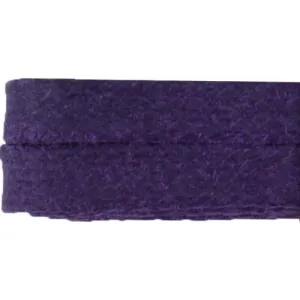 Waxed Cotton 1/4" Flat Dress Laces Custom Length with Tip -Pansy Purple (1 Pair Pack) Shoelaces