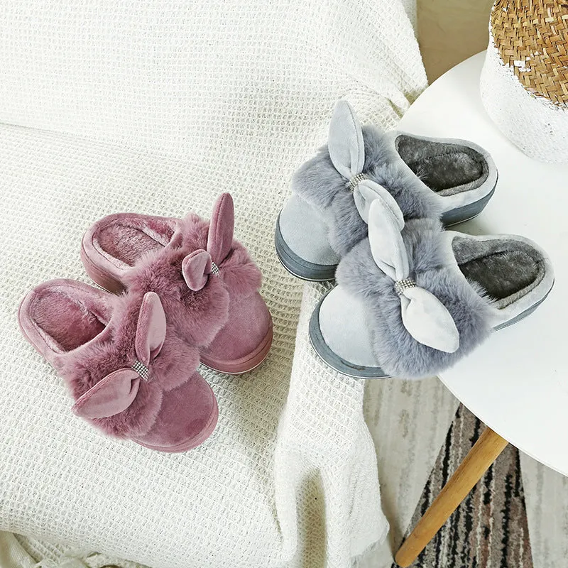 Women's Thick-Sole Clog Slippers with Rhinestones